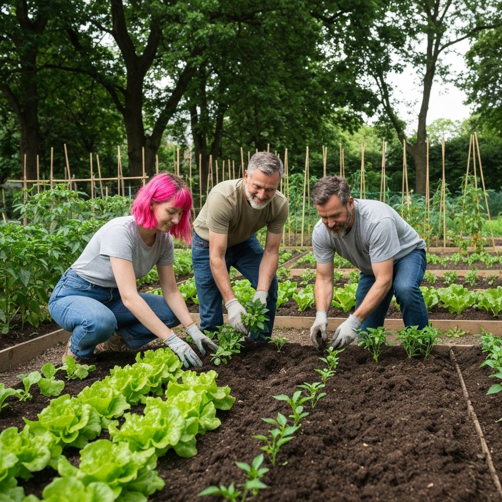 Community garden volunteers